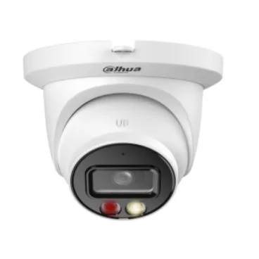 Dahua DH-IPC-HDW2449TMP-S-IL-0360B - Cámara IP Formato Turret, Resistente a Intemperie, Resolución 4MP 20fps (2688×1520px), Lente Fija, Visión Nocturna IR 30m, Alimentación PoE y por Fuente (no incl.), Ranura MicroSD