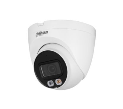Dahua DH-IPC-HDW2449TP-S-IL-0280B - Cámara IP Formato Turret, Resistente a Intemperie, Resolución 4MP 20fps (2688×1520px), Lente Fija, Visión Nocturna IR 30m, Alimentación PoE y por Fuente (no incl.), Ranura MicroSD