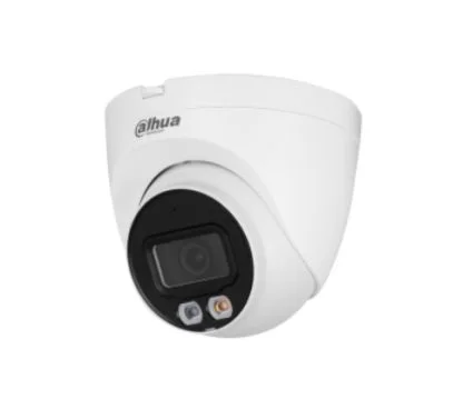 Dahua DH-IPC-HDW2449TP-S-IL-0280B - Cámara IP Formato Turret, Resistente a Intemperie, Resolución 4MP 20fps (2688×1520px), Lente Fija, Visión Nocturna IR 30m, Alimentación PoE y por Fuente (no incl.), Ranura MicroSD