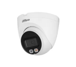 Dahua DH-IPC-HDW2449TP-S-IL-0280B - Cámara IP Formato Turret, Resistente a Intemperie, Resolución 4MP 20fps (2688×1520px), Lente Fija, Visión Nocturna IR 30m, Alimentación PoE y por Fuente (
