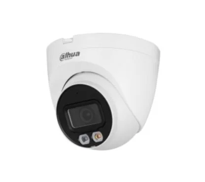 Dahua DH-IPC-HDW2449TP-S-IL-0360B - Cámara IP Formato Turret, Resistente a Intemperie, Resolución 4MP 20fps (2688×1520px), Lente Fija, Visión Nocturna IR 30m, Alimentación PoE y por Fuente (no incl.), Ranura MicroSD