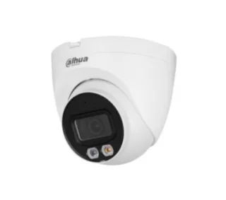 Dahua DH-IPC-HDW2449TP-S-IL-0360B - Cámara IP Formato Turret, Resistente a Intemperie, Resolución 4MP 20fps (2688×1520px), Lente Fija, Visión Nocturna IR 30m, Alimentación PoE y por Fuente (