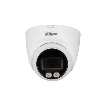Dahua DH-IPC-HDW2449TP-S-LED-0360B-PRO-S1 - Cámara IP Formato Turret, Resistente a Intemperie, Resolución 4MP 20fps (2688×1520px), Lente Fija (3.6mm), Visión Nocturna 30m. (Luz Blanca, sin IR), Alimentación PoE y por Fuente (no in