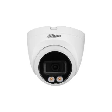 Dahua DH-IPC-HDW2449TP-S-LED-0360B-PRO-S1 - Cámara IP Formato Turret, Resistente a Intemperie, Resolución 4MP 20fps (2688×1520px), Lente Fija (3.6mm), Visión Nocturna 30m. (Luz Blanca, sin IR), Alimentación PoE y por Fuente (no in