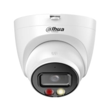Dahua DH-IPC-HDW2549TP-S-IL-0360B - Cámara IP Formato Turret, Resistente a Intemperie, Resolución 5MP 20fps (2960×1668px), Lente Fija, Visión Nocturna IR 30m, Alimentación PoE y por Fuente (no incl.), Ranura MicroSD