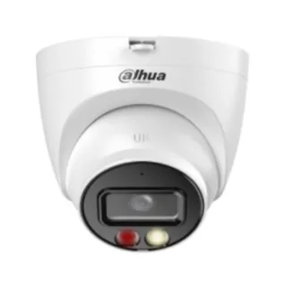 Dahua DH-IPC-HDW2549TP-S-IL-0360B - Cámara IP Formato Turret, Resistente a Intemperie, Resolución 5MP 20fps (2960×1668px), Lente Fija, Visión Nocturna IR 30m, Alimentación PoE y por Fuente (