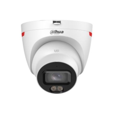 Dahua DH-IPC-HDW2849TP-S-LED-0280B-PRO Cámara IP Formato Turret, Resistente a Intemperie, Resolución 8MP 20fps (3840×2160px) 25/30fps (2688×1520px), Lente Fija (2.8mm), Visión Nocturna 30m (Luz Blanca), Alimentación PoE y por Fuen