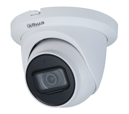 Dahua DH-IPC-HDW3241TMP-AS-0280B - Cámara IP Formato Turret, Resistente a Intemperie, Resolución 2MP 30fps (1920×1080px), Lente Fija, Visión Nocturna IR 50m, Alimentación PoE y por Fuente (no incl.), Ranura MicroSD