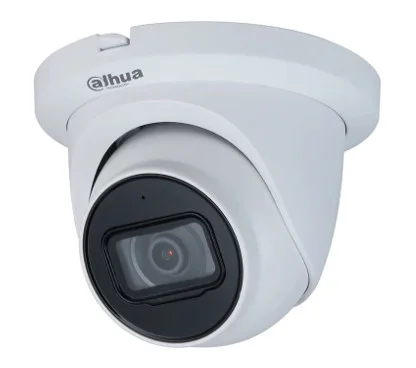 Dahua DH-IPC-HDW3241TMP-AS-0280B - Cámara IP Formato Turret, Resistente a Intemperie, Resolución 2MP 30fps (1920×1080px), Lente Fija, Visión Nocturna IR 50m, Alimentación PoE y por Fuente (no incl.), Ranura MicroSD