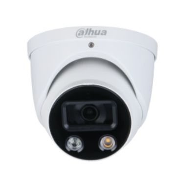 Dahua DH-IPC-HDW3449HP-AS-PV-0280B-S5 - Cámara IP Formato Turret, Resistente a Intemperie, Resolución 4MP 30fps (2688×1520px), Lente Fija (2.8mm), Visión Nocturna IR 60m, Alimentación PoE y por Fuente (no incl.), Ranura MicroSD