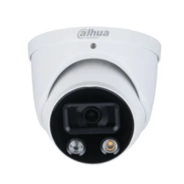 Dahua DH-IPC-HDW3449HP-AS-PV-0280B-S5 - Cámara IP Formato Turret, Resistente a Intemperie, Resolución 4MP 30fps (2688×1520px), Lente Fija (2.8mm), Visión Nocturna IR 60m, Alimentación PoE y por Fuente (no incl.), Ranura MicroSD