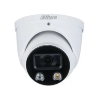 Dahua DH-IPC-HDW3449HP-AS-PV-0280B-S5 - Cámara IP Formato Turret, Resistente a Intemperie, Resolución 4MP 30fps (2688×1520px), Lente Fija (2.8mm), Visión Nocturna IR 60m, Alimentación PoE y