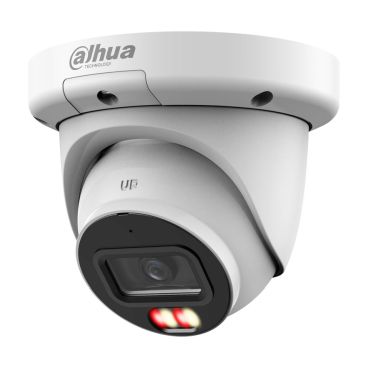 Dahua DH-IPC-HDW3849QMP-S-IL-0280B - Cámara IP Formato Domo, Resistente a Intemperie, Resolución 8MP 25fps (3840x2160px), Lente Fija (2.8mm), Visión Nocturna IR 30m, Alimentación PoE y por Fuente (no incl.), Ranura MicroSD
