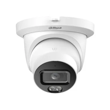 Dahua DH-IPC-HDW5459TMP-ASE-IL-0280B - Cámara IP Formato Domo, Resistente a Intemperie, Resolución 4MP 25/30fps (2688×1520px), Lente Fija (2.8mm), Visión Nocturna IR 50m. Luz Blanca 40m., Alimentación PoE y por Fuente (no incl.),