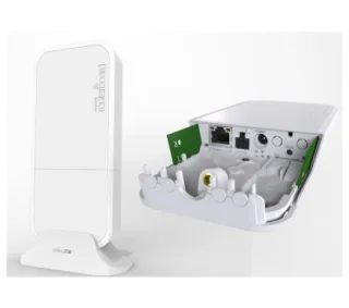Mikrotik wAP R RBwAPR-2nD con CPU de 650 MHz, 64 MB de RAM, 1xLAN, wireless 802.11b/g/n de doble cadena a 2,4 GHz con antena int