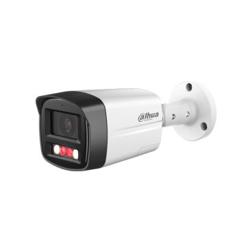 Dahua DH-IPC-HFW2249TLP-S-PV-0360B Cámara IP Formato Bullet, Resistente a Intemperie, Resolución 2MP 25/30fps (1920×1080px), Lente Fija (3.6mm), Visión Nocturna IR y Luz Calida 30m, Alimentación PoE y por Fuente (no incl.), Ranura