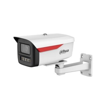 Dahua DH-IPC-HFW2449MP-S-LED-0360B-B-PRO Cámara IP Formato Bullet, Resistente a Intemperie, Resolución 4MP 20fps (2688×1520px) 25/30fps (2560x1440)px, Lente Fija (3.6mm), Luz Calida 50m sin IR, Alimentación PoE y por Fuente (no in
