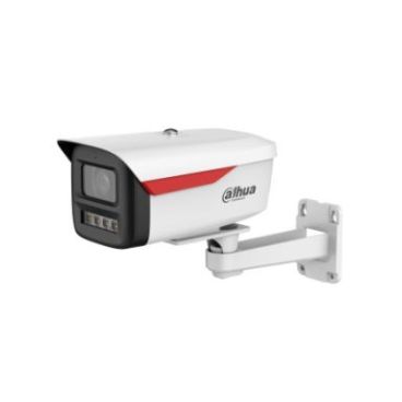 Dahua DH-IPC-HFW2449MP-S-LED-0360B-B-PRO-S1 - Cámara IP Formato Bullet, Resistente a Intemperie, Resolución 4MP 20fps (2688×1520px) 25/30fps (2560x1440)px, Lente Fija (3.6mm), Luz Calida 50m sin IR, Alimentación PoE y por Fuente