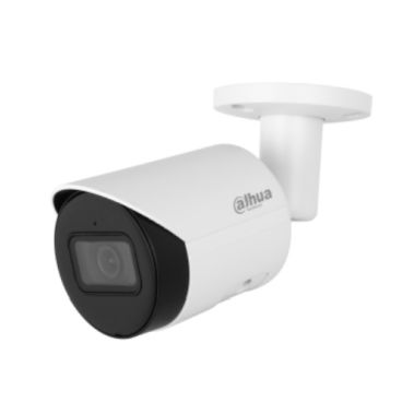 Dahua DH-IPC-HFW2841SP-S-0280B - Cámara IP Formato Bullet, Resistente a Intemperie, Resolución 8MP 20fps (3840×2160px), Lente Fija, Visión Nocturna IR 30m, Alimentación PoE y por Fuente (no incl.), Ranura MicroSD