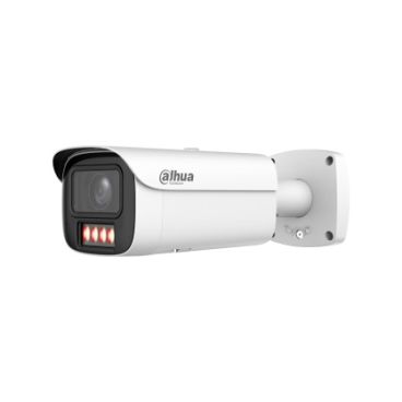 Dahua DH-IPC-HFW5459E1P-ZE-IL-0832 - Cámara IP Formato Bullet, Resistente a Intemperie, Resolución 4MP 25/30fps (2688×1520px), Zoom Motorizado x4 (2,7-12mm), Visión Nocturna IR 60m, Alimentación PoE y por Fuente (no incl.), Ranur