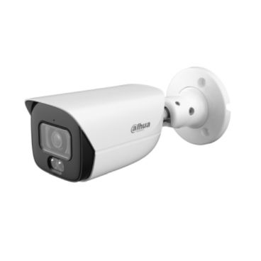 Dahua DH-IPC-HFW5459EP-ASE-IL-0280B - Cámara IP Formato Bullet, Interior, Resolución 4MP 25/30fps (2688×1520px), Lente Fija (2.8mm), Visión Nocturna IR y Luz Calida 50m, Alimentación PoE y por Fuente (no incl.), Ranura MicroSD