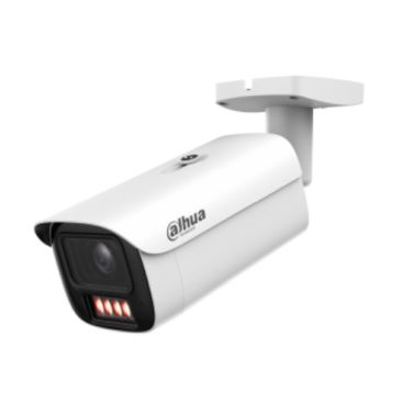 Dahua DH-IPC-HFW5859E1P-ZE-IL-2712 - Cámara IP Formato Bullet, Resistente a Intemperie, Resolución 8MP 25/30fps (3840×2160px), Zoom Motorizado x4 (2.7–12 mm), Visión Nocturna IR 60m. Luz Blanca 60m., Alimentación PoE y por Fuente
