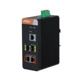 Dahua DH-IS4204-2GT-120 - Switch Industrial Gestionable Layer 2, 4 Puertos (2x Gbps PoE+, 2x SFP Gbps), Puertos PoE: 2x PoE++ (90W), PoE Budget 120W, Temperatura de Funcionamiento –40°C a +7
