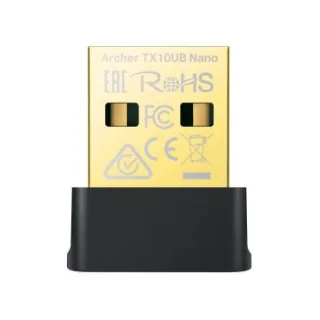 TP-Link Archer Archer TX10UB Nano Adaptador USB WiFi Nano AX900 Dual Band Wi-Fi 6 Bluetooth 5.3 SPEED: 600 Mbps at 5 GHz + 287 Mbps at 2.4 GHz SPEC: Internal Antennas, USB 2.0, MU-MIMO, OFDM