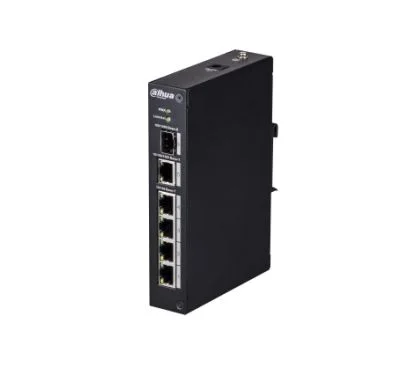 Dahua DH-PFS3106-4T - Switch Industrial No gestionable, 6 Puertos (4x 10/100Mbps + SFP Gbps + Gbps ). Temperatura de funcionamiento –40 °C a +70 °C
