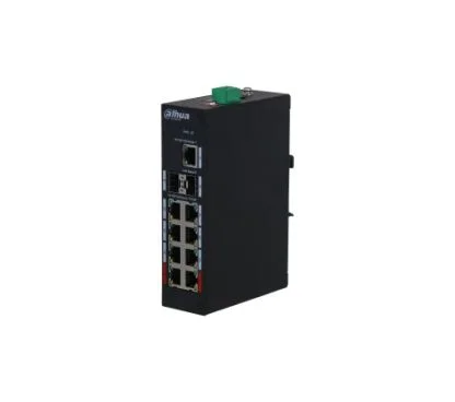Dahua DH-PFS3211-8GT-V2 Unmanaged hardened switch. High-performance switch chip and large cache that ensure there is no video lag. Complies with IEEE 802.3, IEEE 802.3u, and IEEE 802.3x. A wide operat