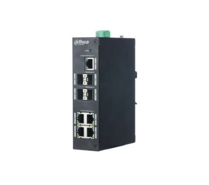 Dahua DH-PFS3409-4GT-V2 Unmanaged hardened switch. High-performance switch chip and large cache that ensure there is no video lag. Complies with IEEE 802.3, IEEE 802.3u, and IEEE 802.3x. A w