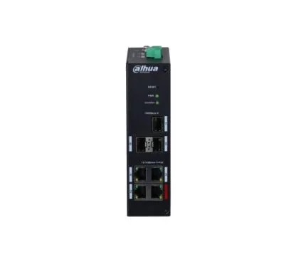 Dahua DH-PFS4307-4ET-96 4 × 100 Mbps Ethernet ports, and 3 × 1000 Mbps uplink optical ports. Meets IEEE 802.3af and IEEE802.3at power supply standards. The red port meets Hi-PoE/IEEE 802.3bt standard.