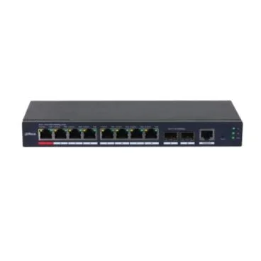 Dahua DH-S4210-8GT-110 Switch gigabit de sobremesa y mural, 10 puertos, 8 puertos PoE++ (capacidad 110W)