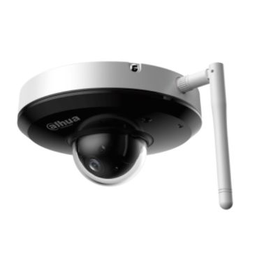 Dahua DH-SD1A404DB-GNY-W-PV - Cámara IP-WiFi Formato Domo PTZ, Resistente a Intemperie, Resolución 4MP 25/30fps (2560x1440px), Zoom Motorizado x4 (2.8-12mm), Visión Nocturna IR 20m., Alimentación PoE por Fuente, Ranura MicroSD