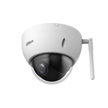 Dahua DH-SD22404DB-GNY-W - Cámara IP Wi-Fi Formato Turret PT, Resolución 4MP 20fps (2560×1440px), Zoom Motorizado x4 (2,8-12mm) , Starlight, Alimentación por Fuente, Ranura MicroSD