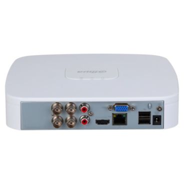 Dahua DH-XVR5104C-I3(V3.0) - Grabador Híbrido Analógico-IP de Sobremesa, 4 canales BNC HD 5MP + 2 IP, Capacidad para 1 HDD hasta 16 Tb (no incl.), Compresión H.265+/H.264+, Ancho de Banda 32