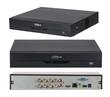 Dahua DH-XVR5108HS-4KL-I3(V2.0) - Grabador Híbrido Analógico-IP de Sobremesa, 8 canales BNC 1080P + 8 IP hasta 5MP, Capacidad para 1 HDD hasta 16 Tb (no incl.), Compresión H.265+/H.264+, Anc