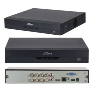 Dahua DH-XVR5108HS-4KL-I3/T - Grabador Híbrido Analógico-IP de Sobremesa, 8 canales BNC 1080P + 8 IP hasta 5MP, Capacidad para 1 HDD hasta 16 Tb (no incl.), Compresión H.265+/H.264+, Ancho d