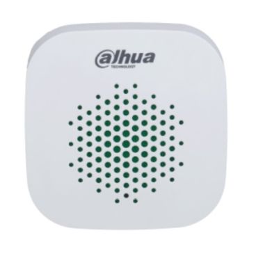 Dahua DHI-ARA12-W2(868) Sirena de Alarma AirShield • Buzzer Decibel=105±3dB1M • Three-level volume control, remote configuration, cloud upgrade and check status (via mobile App) • Built-in battery for up to 2.5 years, and supports