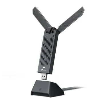 TP-Link Archer TBE400UH BE6500 - Adaptador Wireless USB Tribanda (2.4 GHz, 5 GHz y 6 GHz), WiFi 7, Base con Cable de Extensión 1,2 Metros, Antenas Fijas
