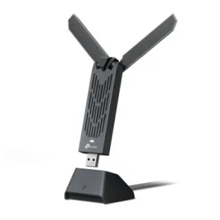 TP-Link Archer TBE400UH BE6500 - Adaptador Wireless USB Tribanda (2.4 GHz, 5 GHz y 6 GHz), WiFi 7, Base con Cable de Extensión 1,2 Metros, Antenas Fijas