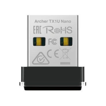 TP-Link Archer TX1U Nano AX300 Nano Wi-Fi 6 USB Adapter SPEED: 287 Mbps at 2.4 GHz SPEC: Internal Antennas, USB 2.0 FEATURE: MU-MIMO, OFDMA