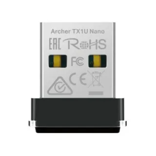 TP-Link Archer TX1U Nano AX300 Nano Wi-Fi 6 USB Adapter SPEED: 287 Mbps at 2.4 GHz SPEC: Internal Antennas, USB 2.0 FEATURE: MU-MIMO, OFDMA