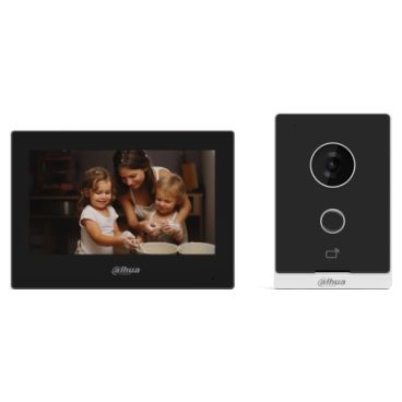 Dahua DHI-KTW04 Kit Videoportero IP WiFi Exterior de Superficie + Monitor WiFi Interior. 1 x DHI-VTH2621G-WP 1 x DHI-VTO2211G-WP-S2
