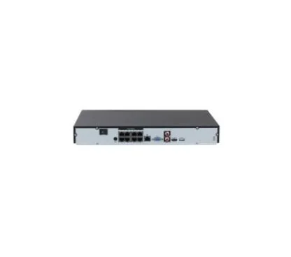 Dahua DHI-NVR2208-8P-I2 - Grabador IP de Sobremesa, 8 Canales PoE hasta 12MP, Capacidad para 2 HDD hasta 10TB (no incl.), Compresión Smart H.265+/Smart H.264+, Ancho de Banda 144/72Mbps de Entrada/Salida, PoE Budget 80W