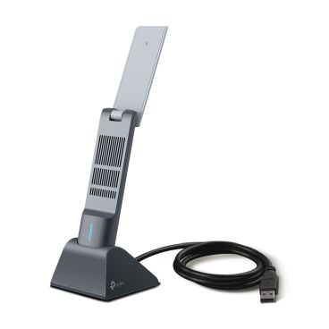 TP-Link ARCHER TX21UH AX1800 High Gain Dual Band Wi-Fi 6 USB Adapter SPEED: 1201 Mbps at 5 GHz + 574 Mbps at 2.4 GHz SPEC: High Gain External Antennas, USB 3.0, Cradle with Extension Cable F