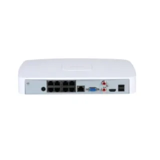 Dahua DHI-NVR4108-8P-EI - Grabador IP de Sobremesa, 8 Canales PoE hasta 16MP, Capacidad para 1 HDD hasta 16TB (no incl.), Compresión Smart H.265+/Smart H.264+, Ancho de Banda 256/256Mbps de
