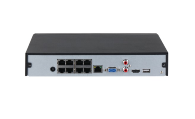 Dahua DHI-NVR4108HS-4KS3 - Grabador IP de Sobremesa, 8 Canales hasta 12MP, Capacidad para 1 HDD de 20TB (no incl.), Compresión H.265+/H.264+, Ancho de Banda 80/80Mbps de Entrada/Salida