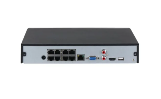 Dahua DHI-NVR4108HS-4KS3 - Grabador IP de Sobremesa, 8 Canales hasta 12MP, Capacidad para 1 HDD de 20TB (no incl.), Compresión H.265+/H.264+, Ancho de Banda 80/80Mbps de Entrada/Salida