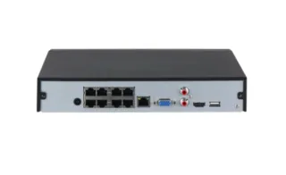 Dahua DHI-NVR4108HS-4KS3 - Grabador IP de Sobremesa, 8 Canales hasta 12MP, Capacidad para 1 HDD de 20TB (no incl.), Compresión H.265+/H.264+, Ancho de Banda 80/80Mbps de Entrada/Salida
